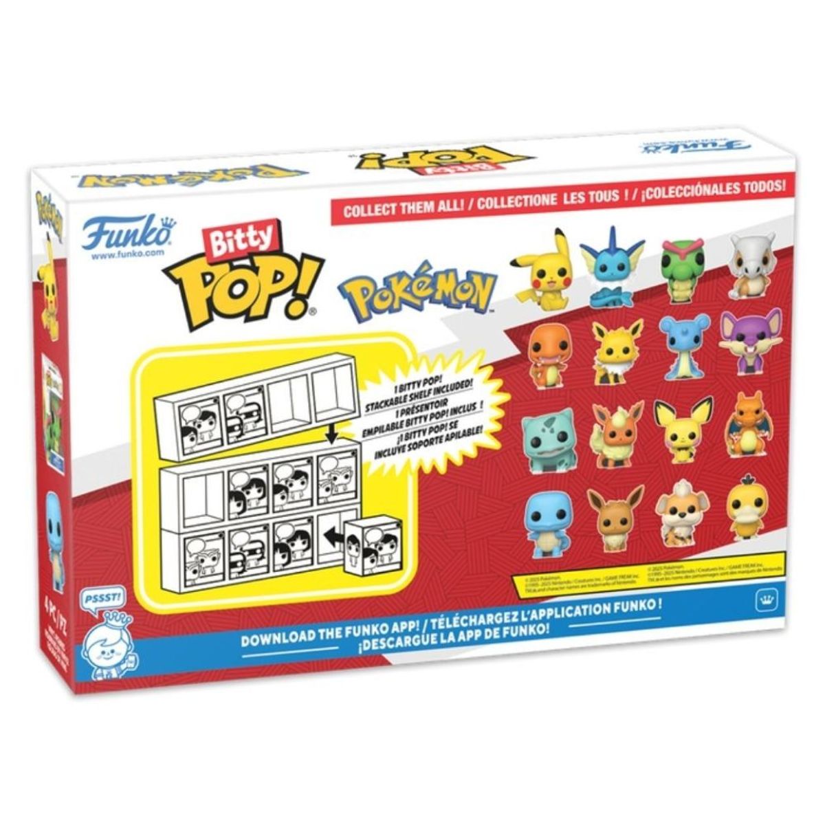 FUNKO - Miniaturas Bitty Pop Pokemon Pikachu 4 Pack