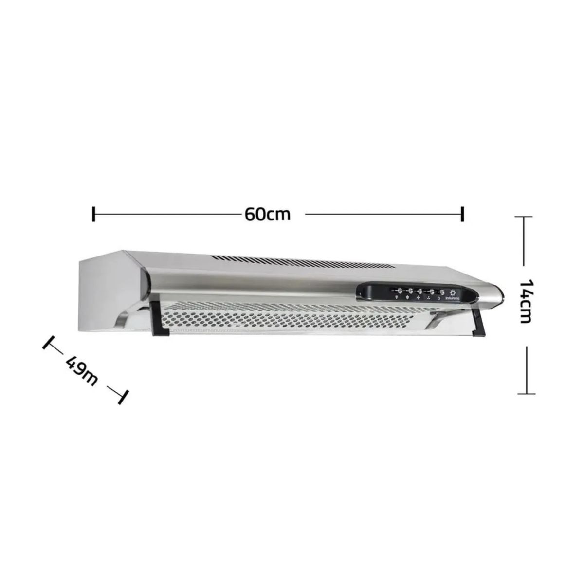 INDURAMA - CAMPANA INDURAMA EXTRACTORA 3 VELOCIDADES CEI602CRP SILVER