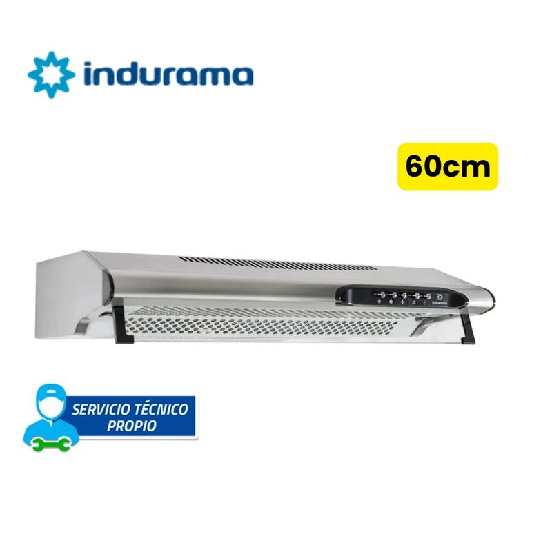 INDURAMA - CAMPANA INDURAMA EXTRACTORA 3 VELOCIDADES CEI602CRP SILVER