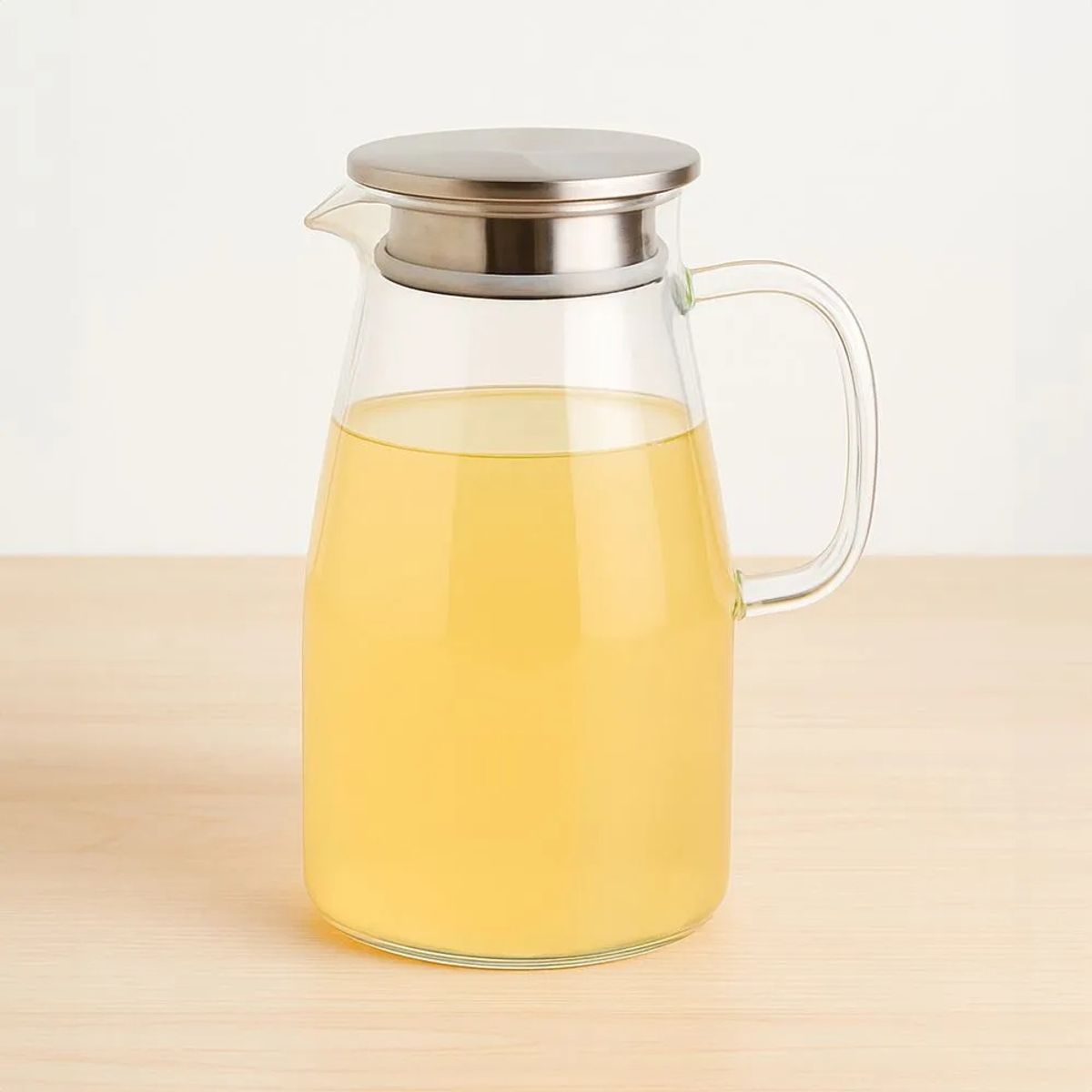 ICHIMATSU - Jarra de vidrio borosilicato con tapa de acero 17 Lts