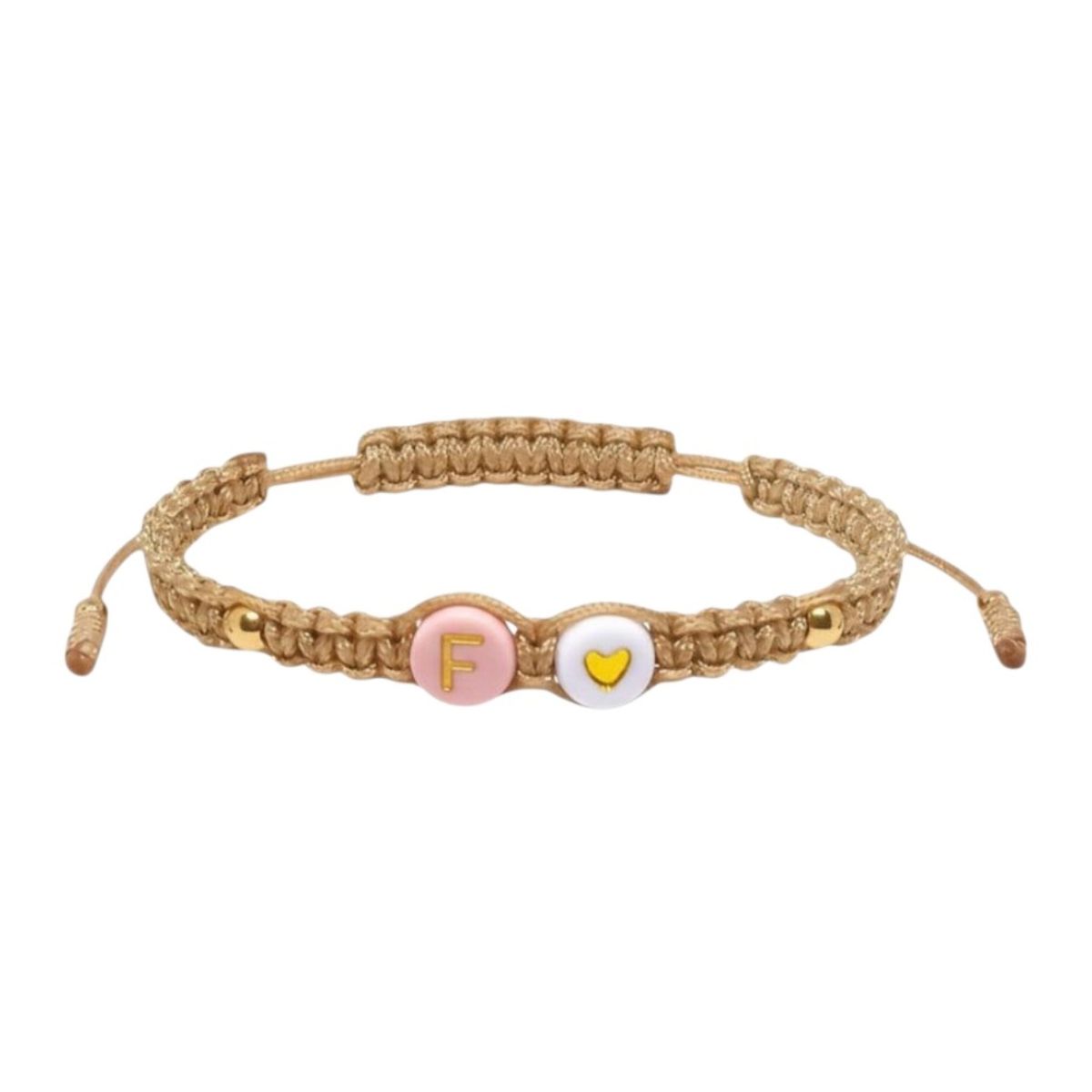 LUCYANA JOYAS Y ACCESORIOS - Pulsera Mujer de Hilo Nombre Letra Inicial F y Corazón - Joyas Lucyana