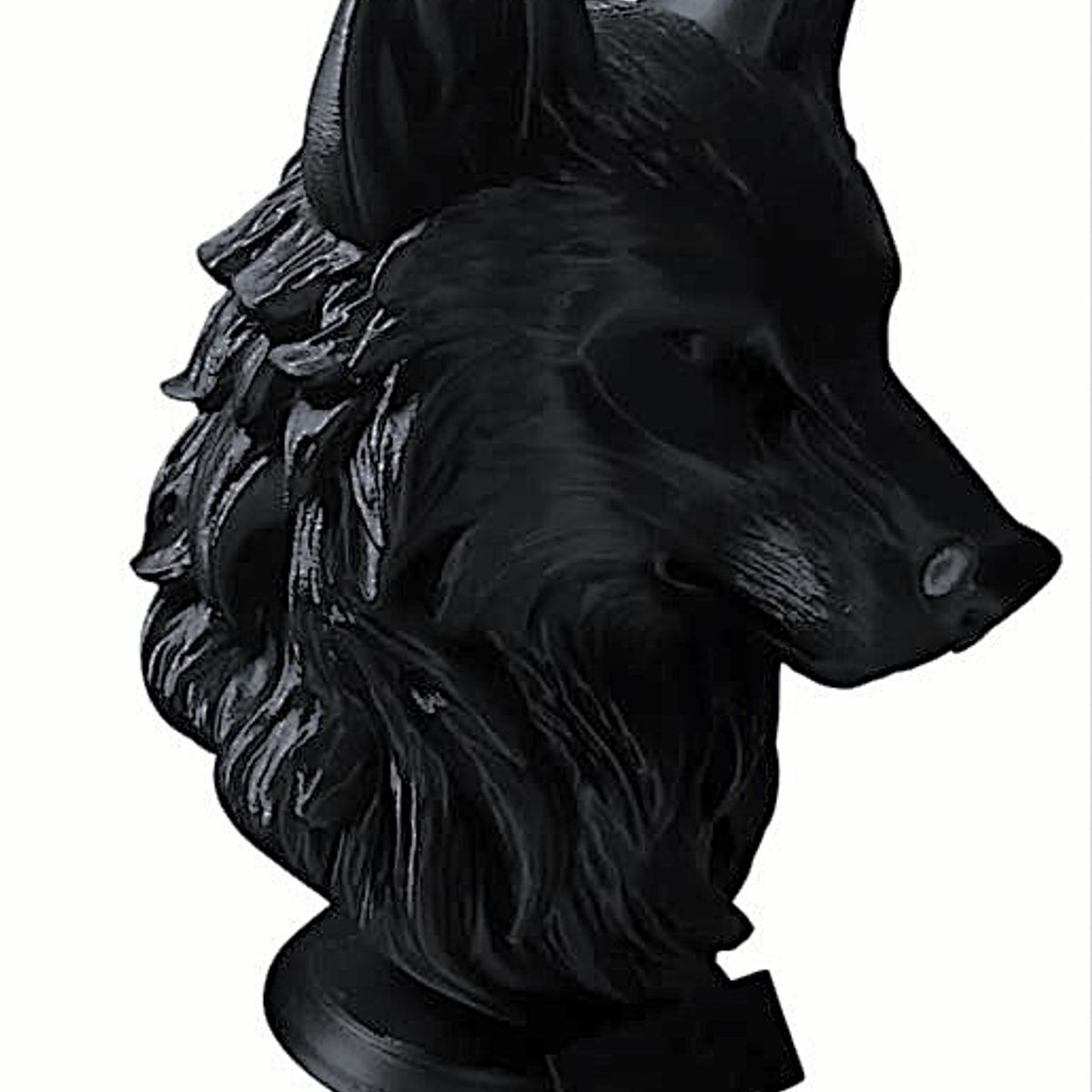 GENERICO - ADORNO EXCLUSIVO LOBO NEGRO 23cm x 14cm x 19cm