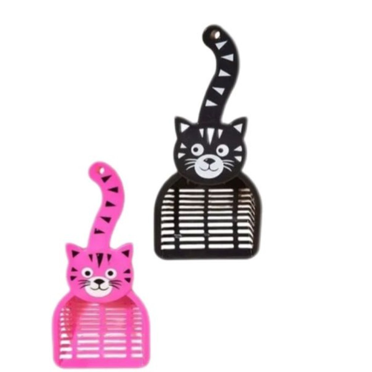 GENERICO - PACK PALA RECOGEDOR PARA ARENA DE GATOS ROSADO NEGRO