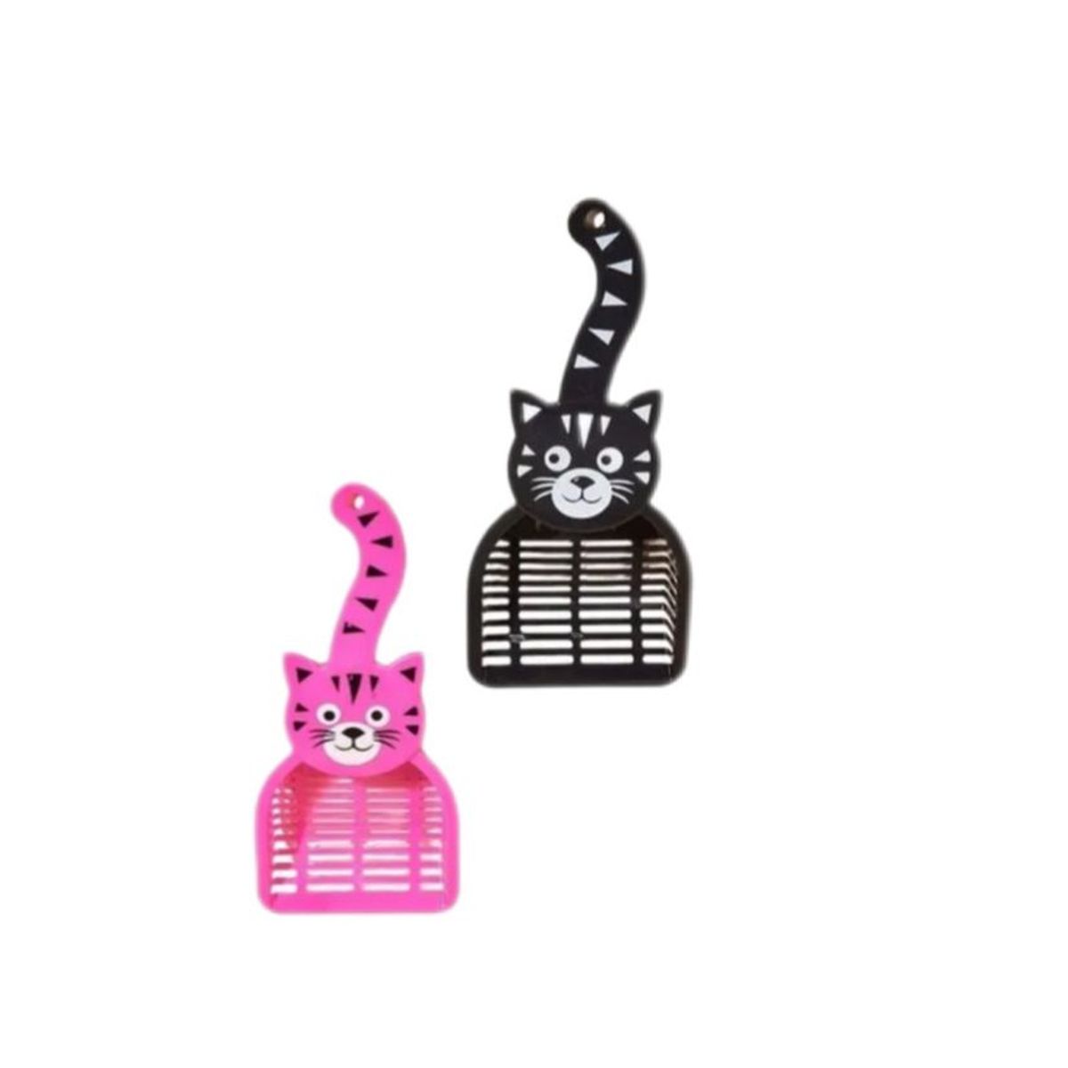 GENERICO - PACK PALA RECOGEDOR PARA ARENA DE GATOS ROSADO NEGRO