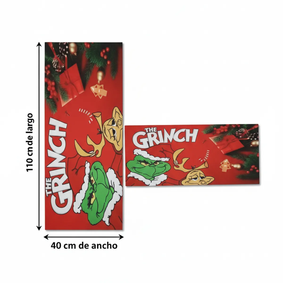 GENERICO - Set Alfombras Decorativas Navideñas 2 pzas Grinch