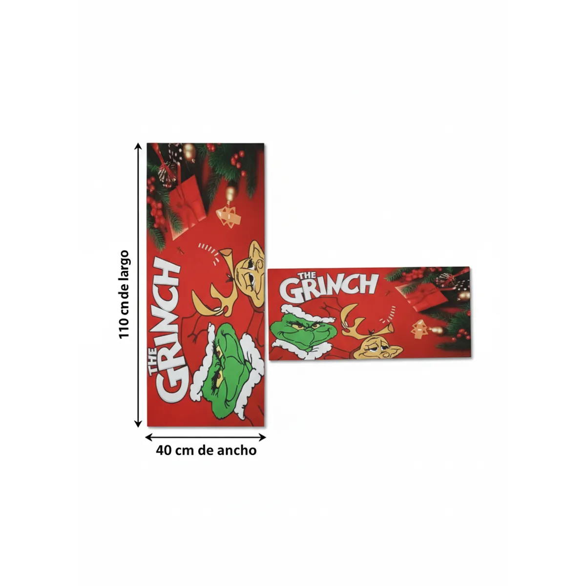 GENERICO - Set Alfombras Decorativas Navideñas 2 pzas Grinch
