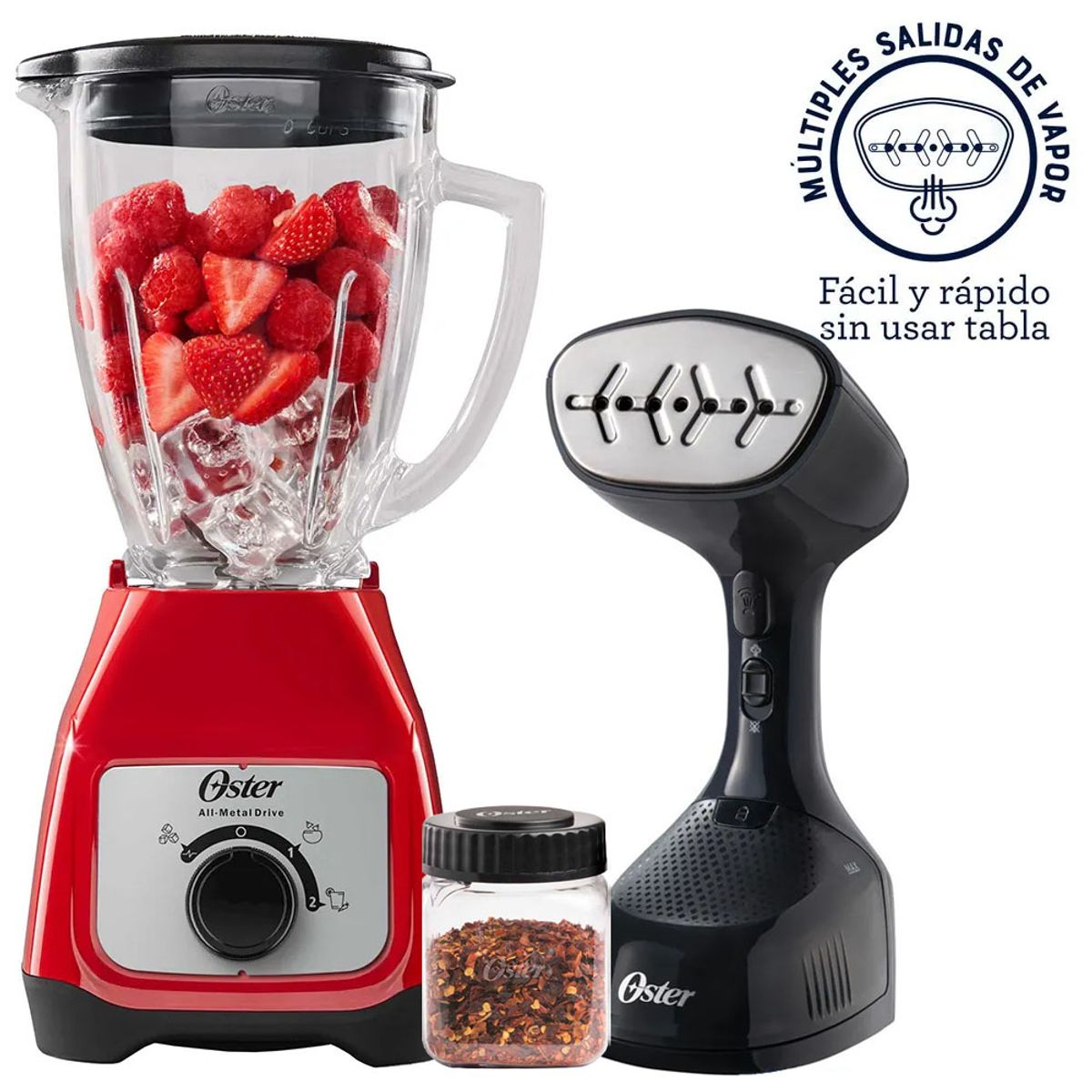 OSTER - Licuadora Oster Control de Perilla BLSTKAGRRD + Vaporizador Portátil
