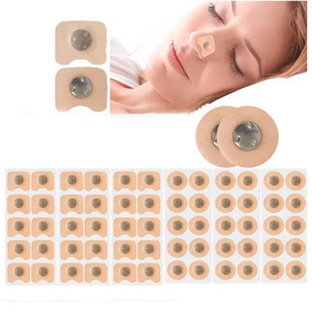 GENERICO - Repuesto de 30 Tiras Nasales Magnéticas Antironquidos (15 días)