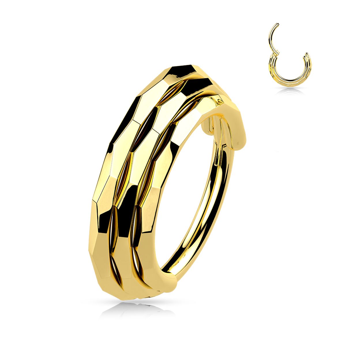 ADR JOYERIA CORPORAL - Piercing Argolla Filas Bisel Septum Daith Titanio ADR Joyería Corporal