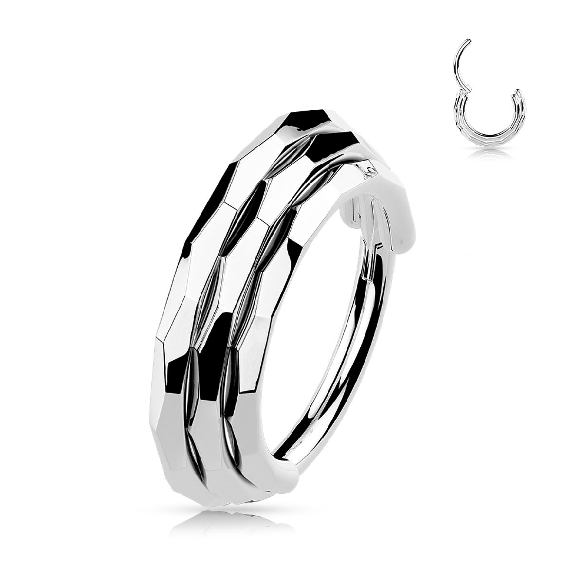 ADR JOYERIA CORPORAL - Piercing Argolla Filas Bisel Septum Daith Titanio ADR Joyería Corporal