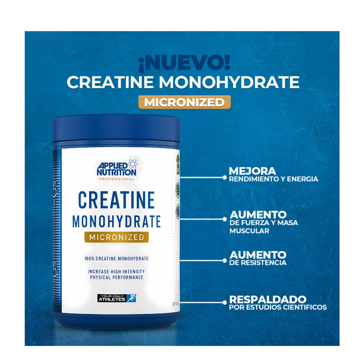 APPLIED NUTRITION - Creatina Applied Nutrition 250 g - Monohidratada y Micronizada