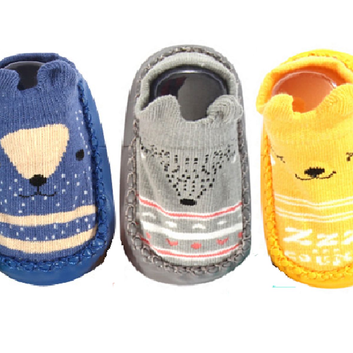 GENERICO - Zapamedias Bebé Antideslizantes 12 cm - Pack x 3 Unidades