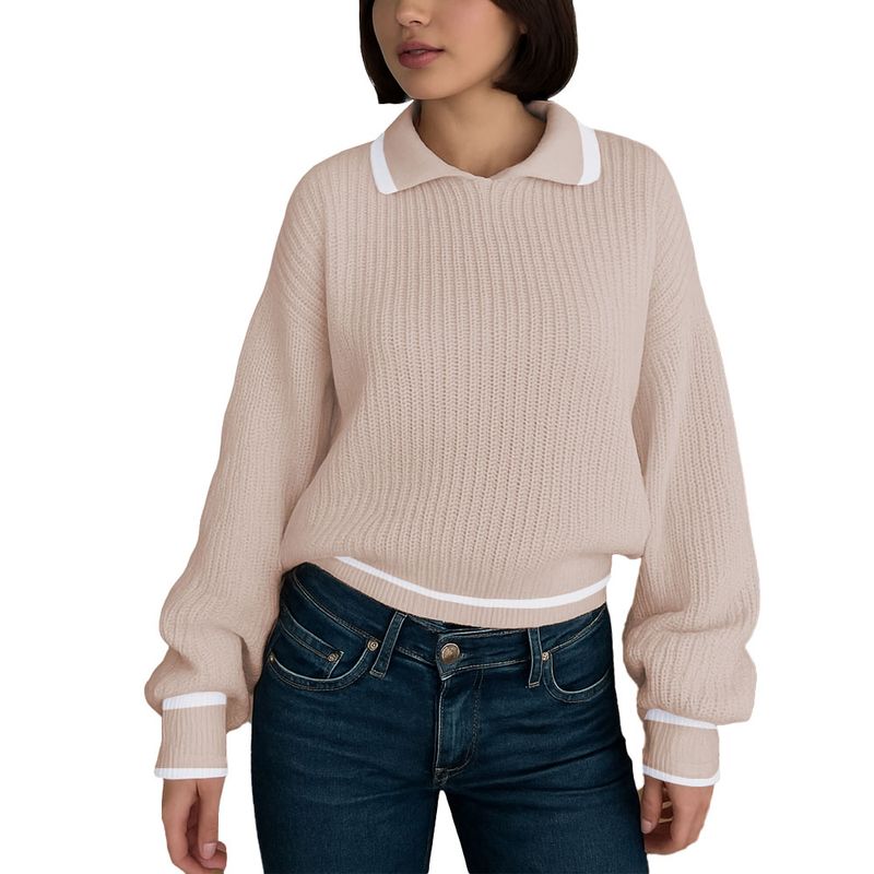 GENERICO - Chompa Mujer Camisero Dralom 463G-27 Color Beige