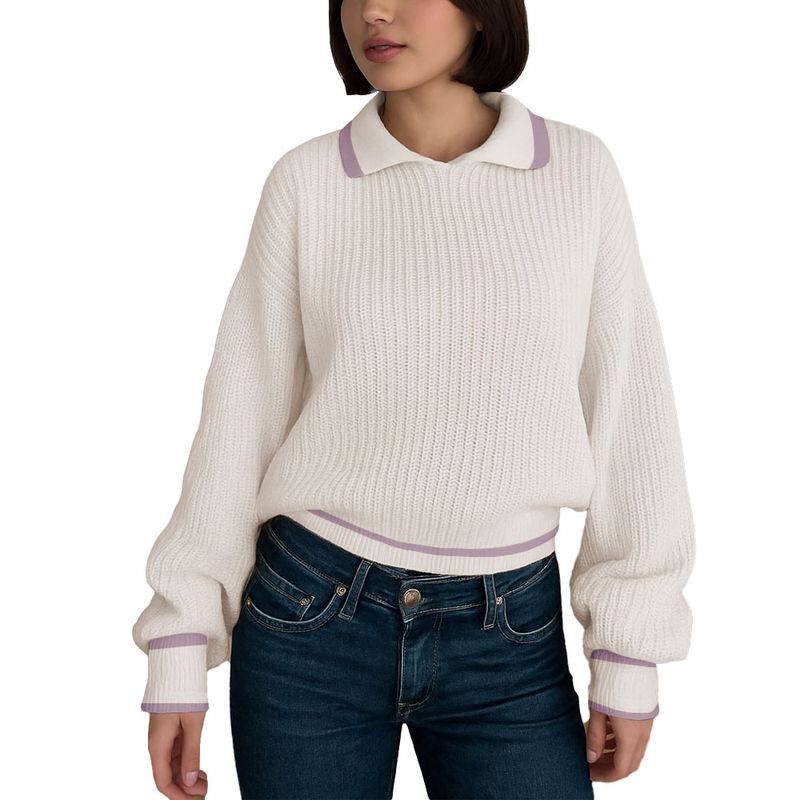 GENERICO - Chompa Mujer Camisero Dralom 463G-27 Color Crudo