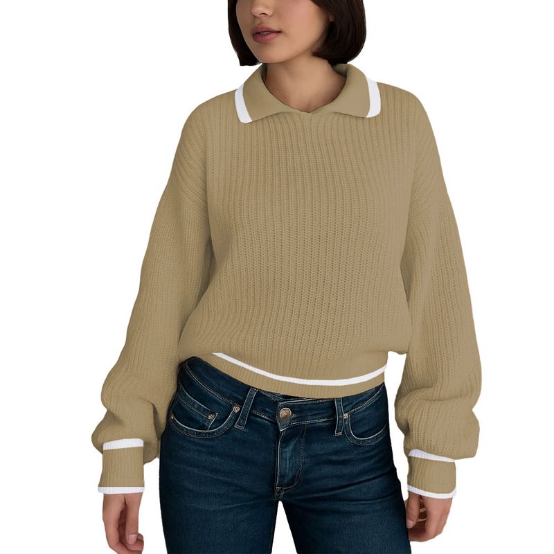 GENERICO - Chompa Mujer Camisero Dralom 463G-27 Color Galleta