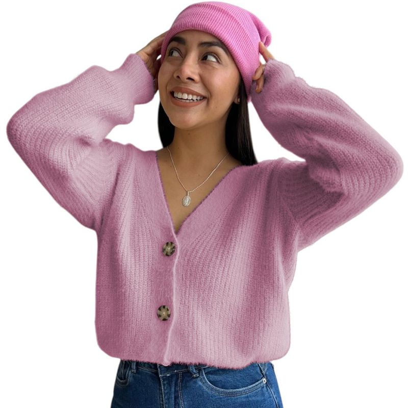 GENERICO - Chompa Abierta Mujer Dralom Peluche 463G-24 Color Yogurt