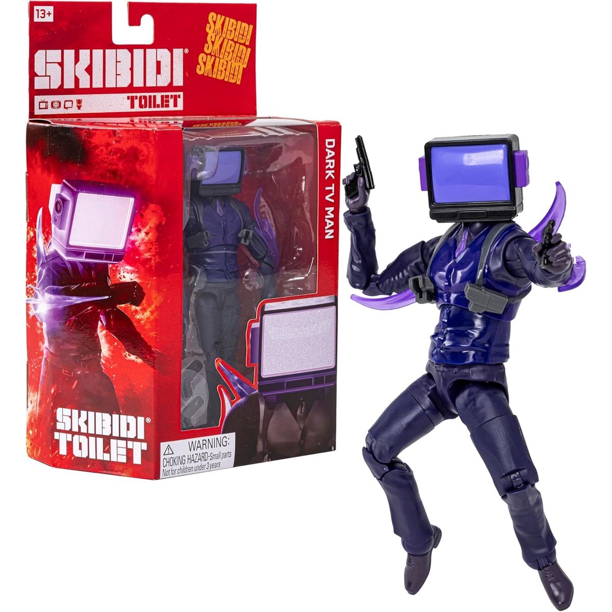 FIRST 4 FIGURES - Figura de Accion SKIBIDI Toilet Deluxe Figura Dark TV Man 15cm