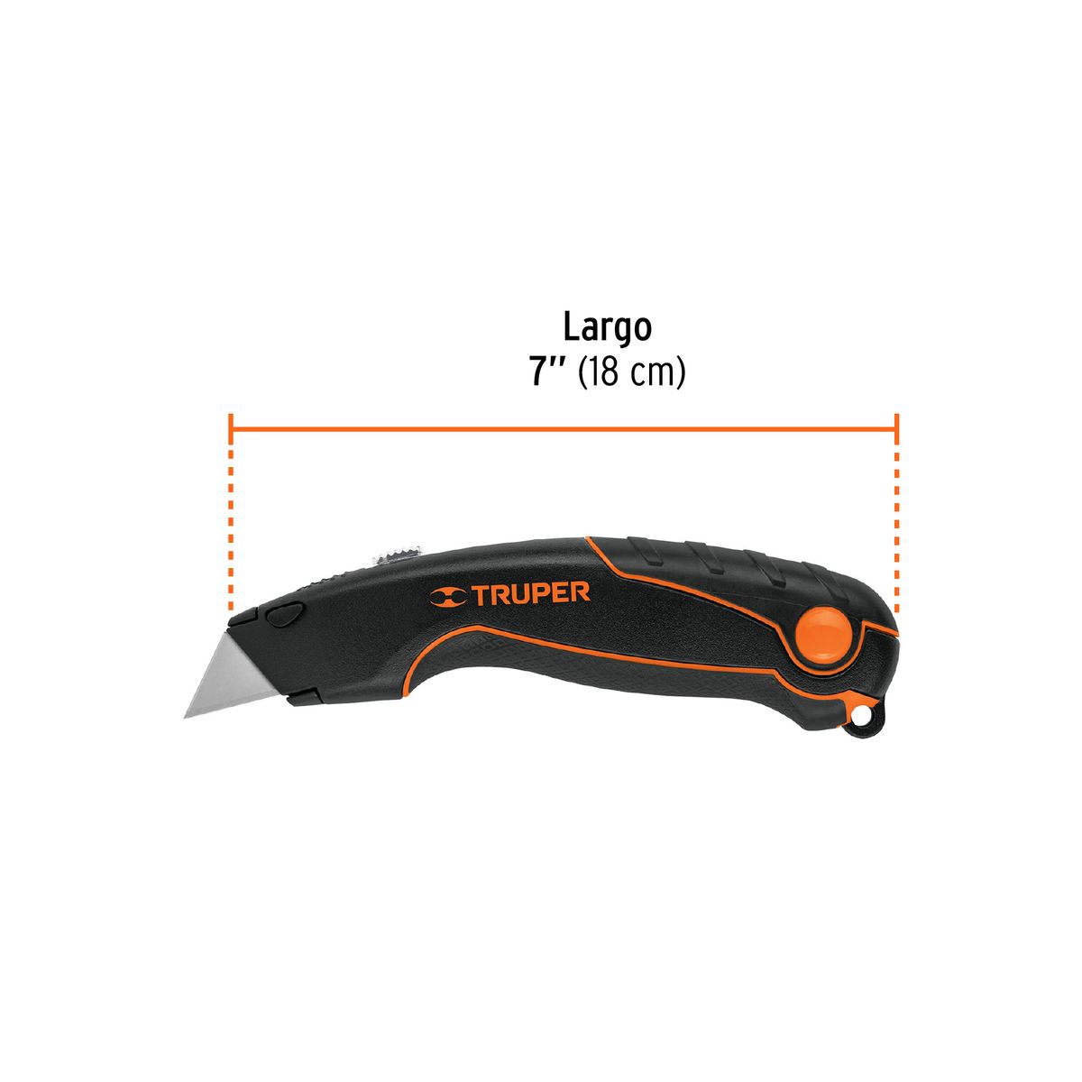 TRUPER - Navaja retráctil 7 cuerpo de aluminio Truper