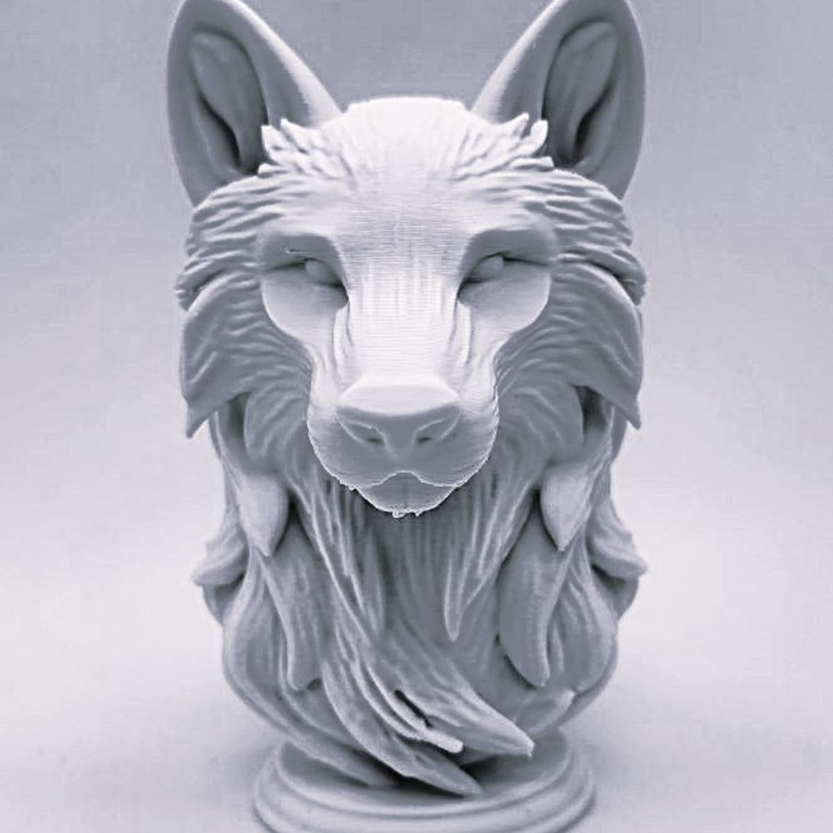 GENERICO - ADORNO EXCLUSIVO LOBO BLANCO 46cm x 27cm x 38cm