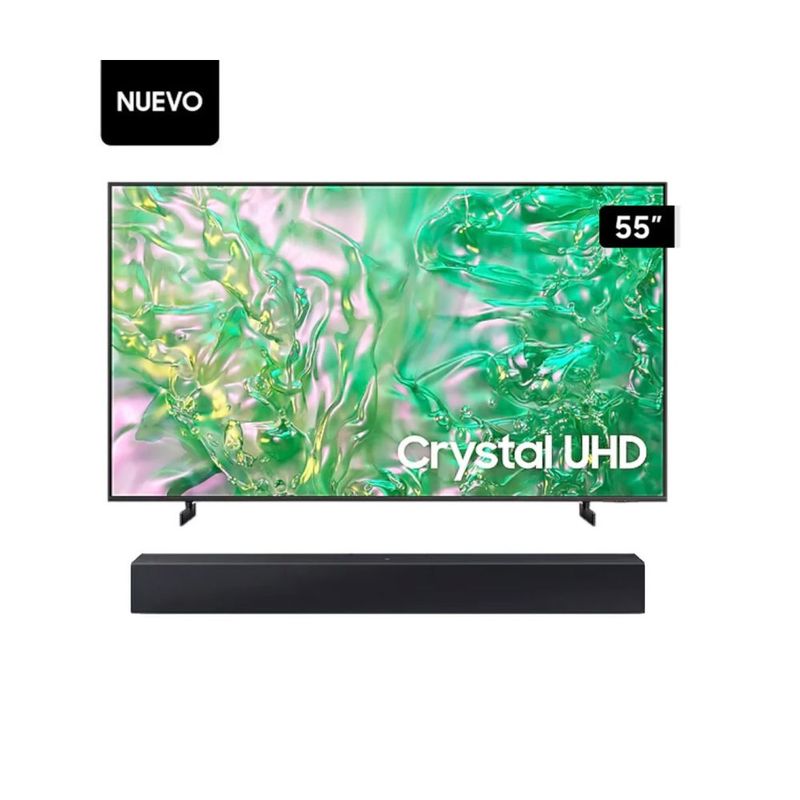 SAMSUNG - Televisor Samsung 55 UHD 4K CRYSTAL UN55DU8000GXPE + SOUNDBAR