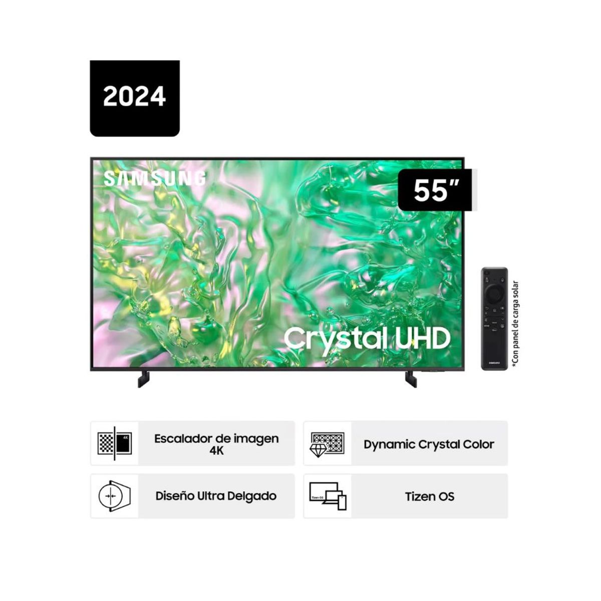 SAMSUNG - Televisor Samsung 55 UHD 4K CRYSTAL UN55DU8000GXPE + SOUNDBAR