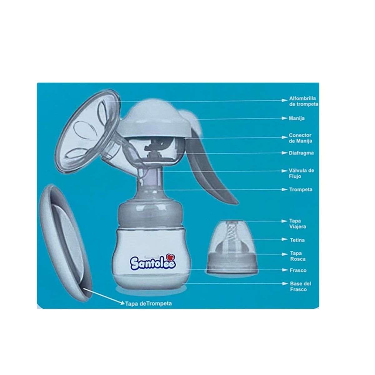 SANTOLEE - Extractor De Leche Manual Santolee Extractor Leche Materna