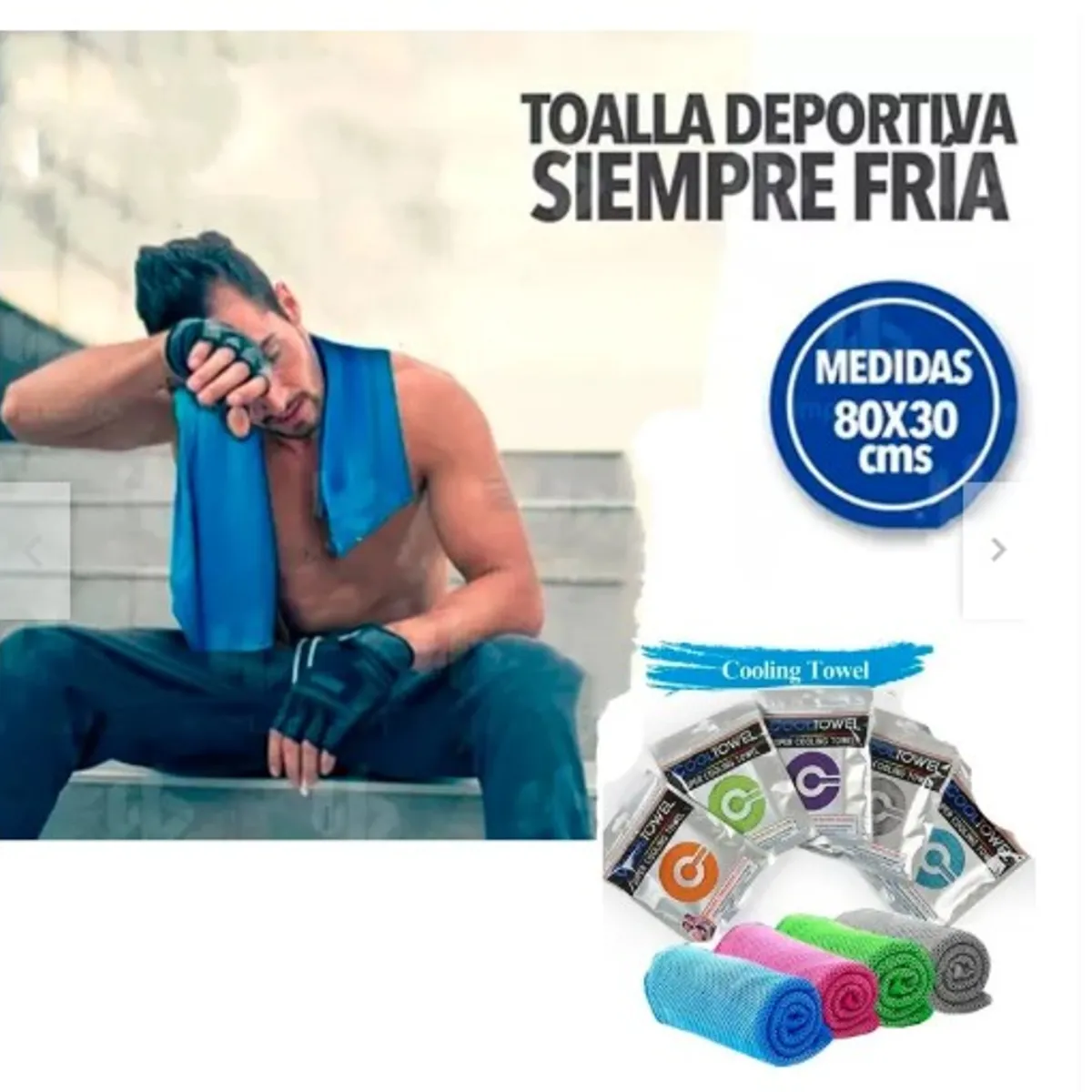 GENERICO - Set 3 Toallas Frías Refrescantes Heladas