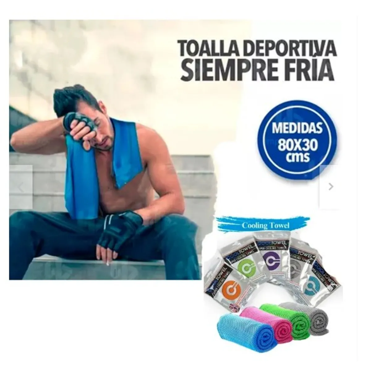 GENERICO - Set 3 Toallas Frías Refrescantes Heladas