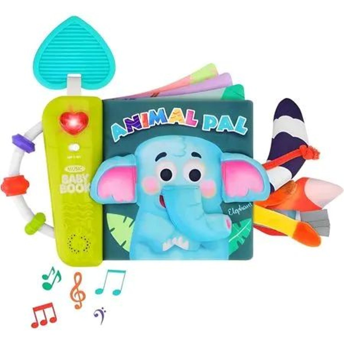 GENERICO - Libro De Tela Sensorial Musical De Animales