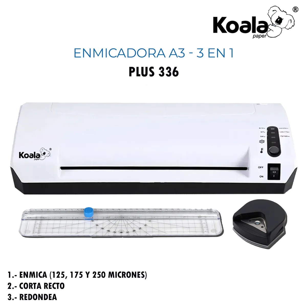 KOALA - Enmicadora Laminadora A3 PLUS 336 - 3 en 1