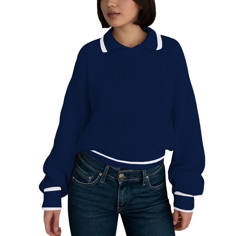 GENERICO - Chompa Mujer Camisero Dralom 463G-27 Color Azul