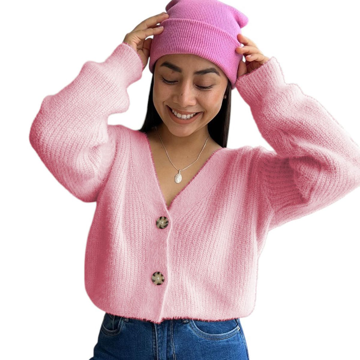 GENERICO - Chompa Abierta Mujer Dralom Peluche 463G-24 Color Api