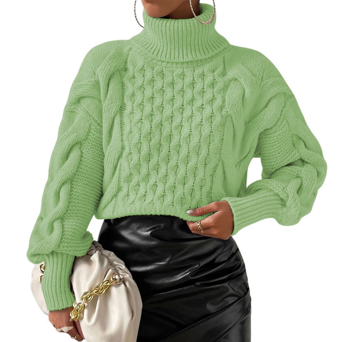 GENERICO - Chompa Mujer 52794153 Doble Cara 40C Sot-28 Color Olivo