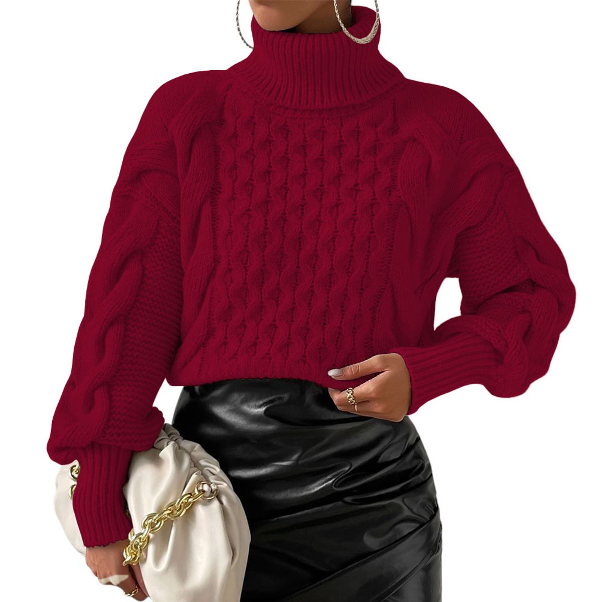 GENERICO - Chompa Mujer 52794153 Doble Cara 40C Sot-28 Color Vino