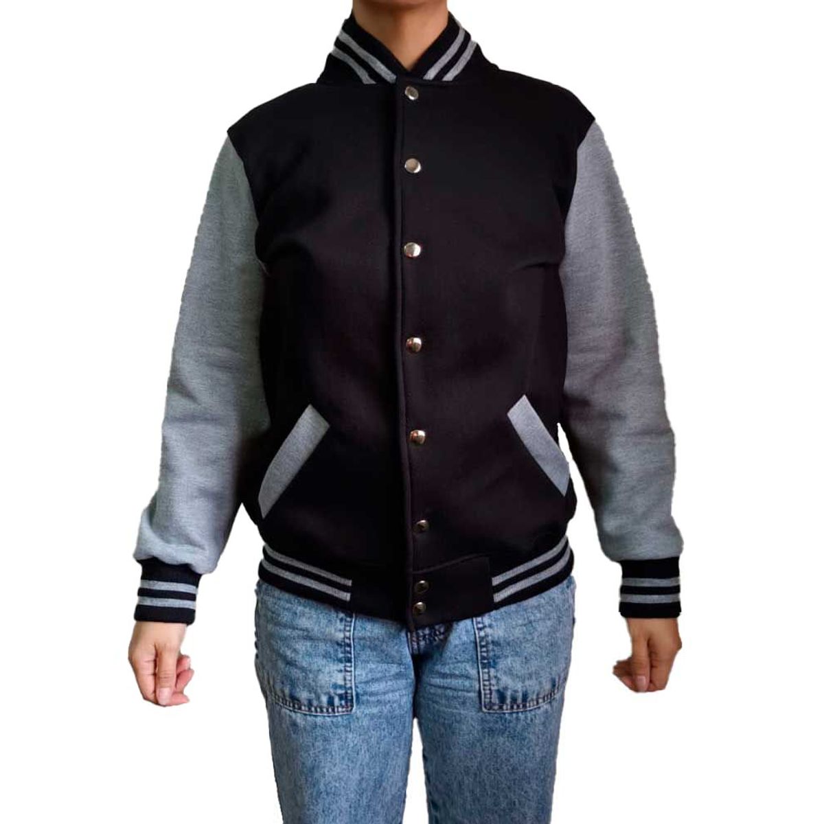 GENERICO - Casaca Bomber Unisex - Nathalie Love It - Negro