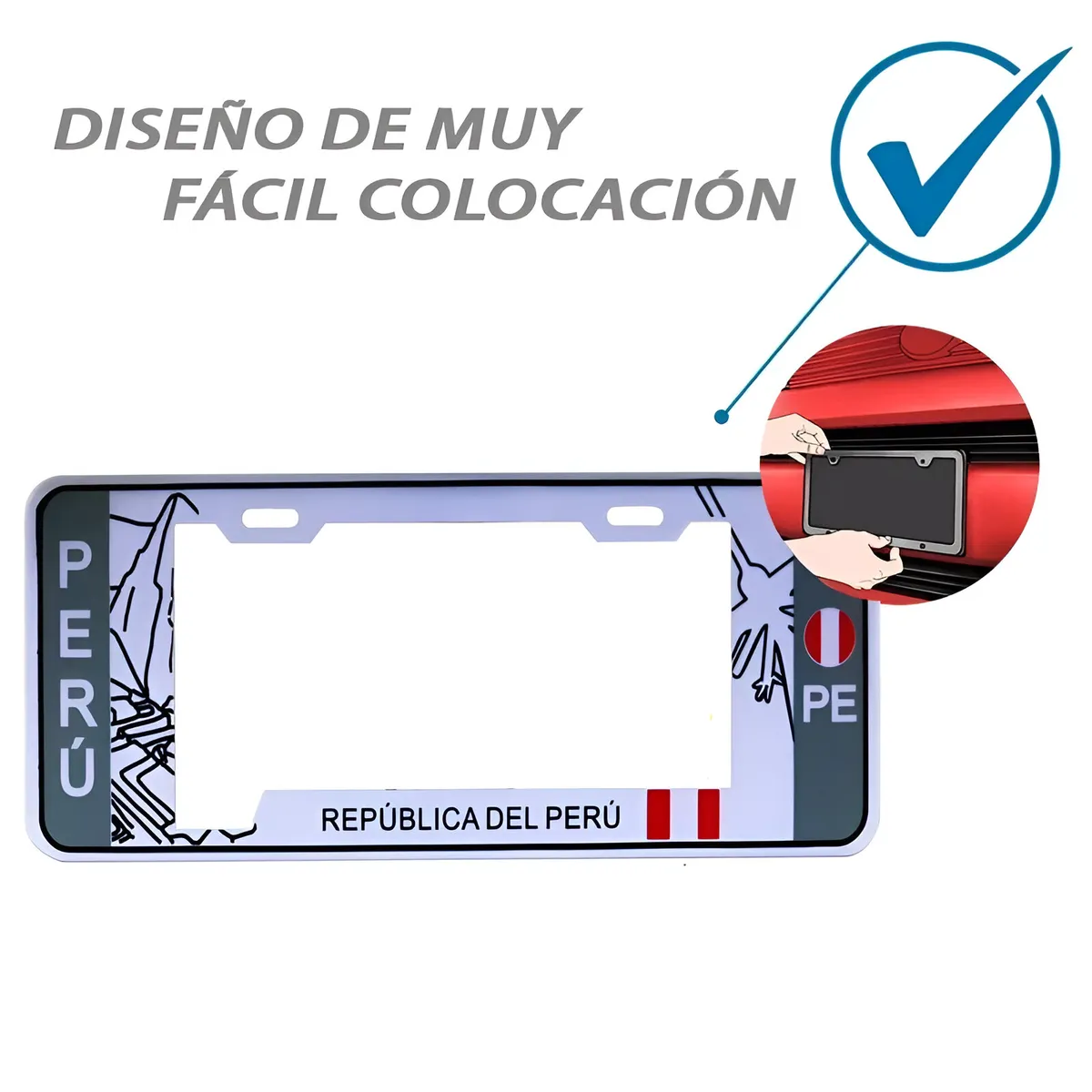 GENERICO - Portaplacas Estilo Europa Elegante Universal 2pcs