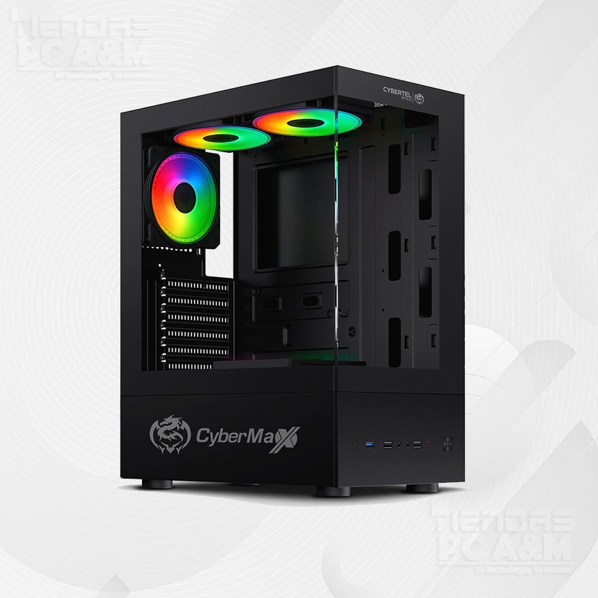 CYBERTEL - GABINETE GAMER CYBERTEL EPICO CBX 5008R 4 FAN ARGB