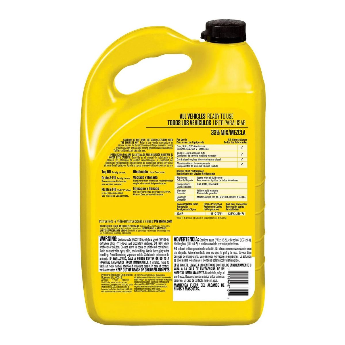 PRESTONE - Refrigerante Anticongelante Prestone 33% Verde