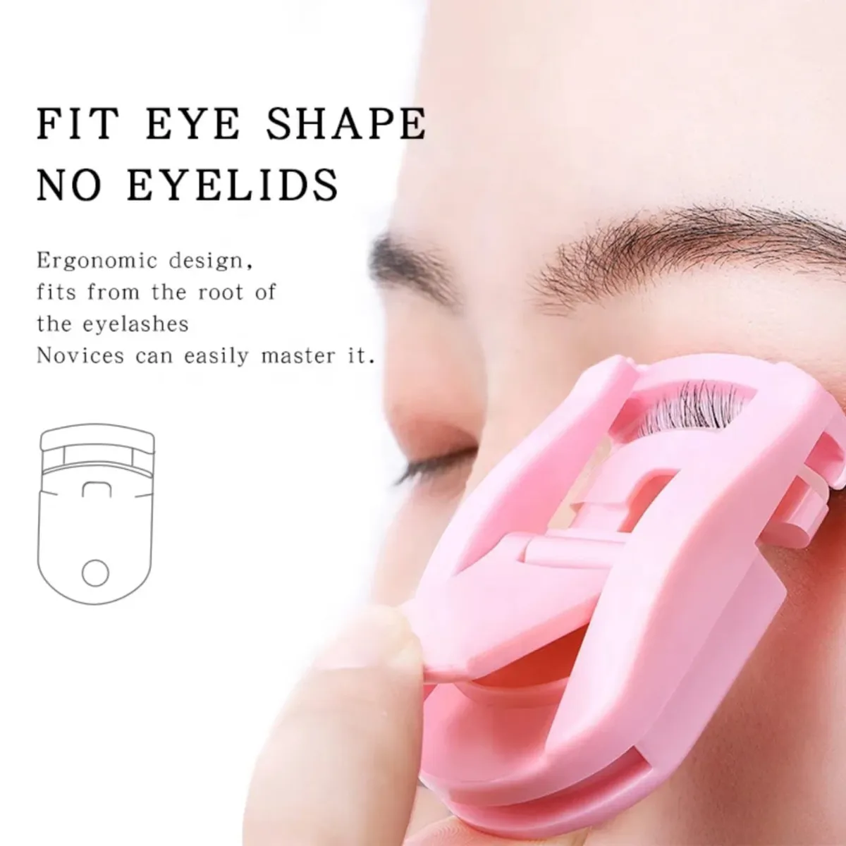 GENERICO - RIZADOR DE PESTAÑAS PORTÁTIL CON GOMA DE REPUESTO