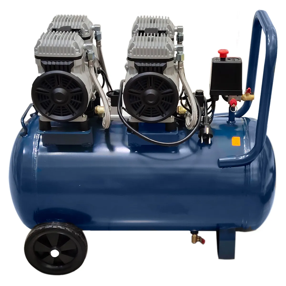 DONGCHENG - Compresora Silenciosa sin Aceite Industrial Dongcheng DQE1200x2/50L 50 Litros 2400W 3HP