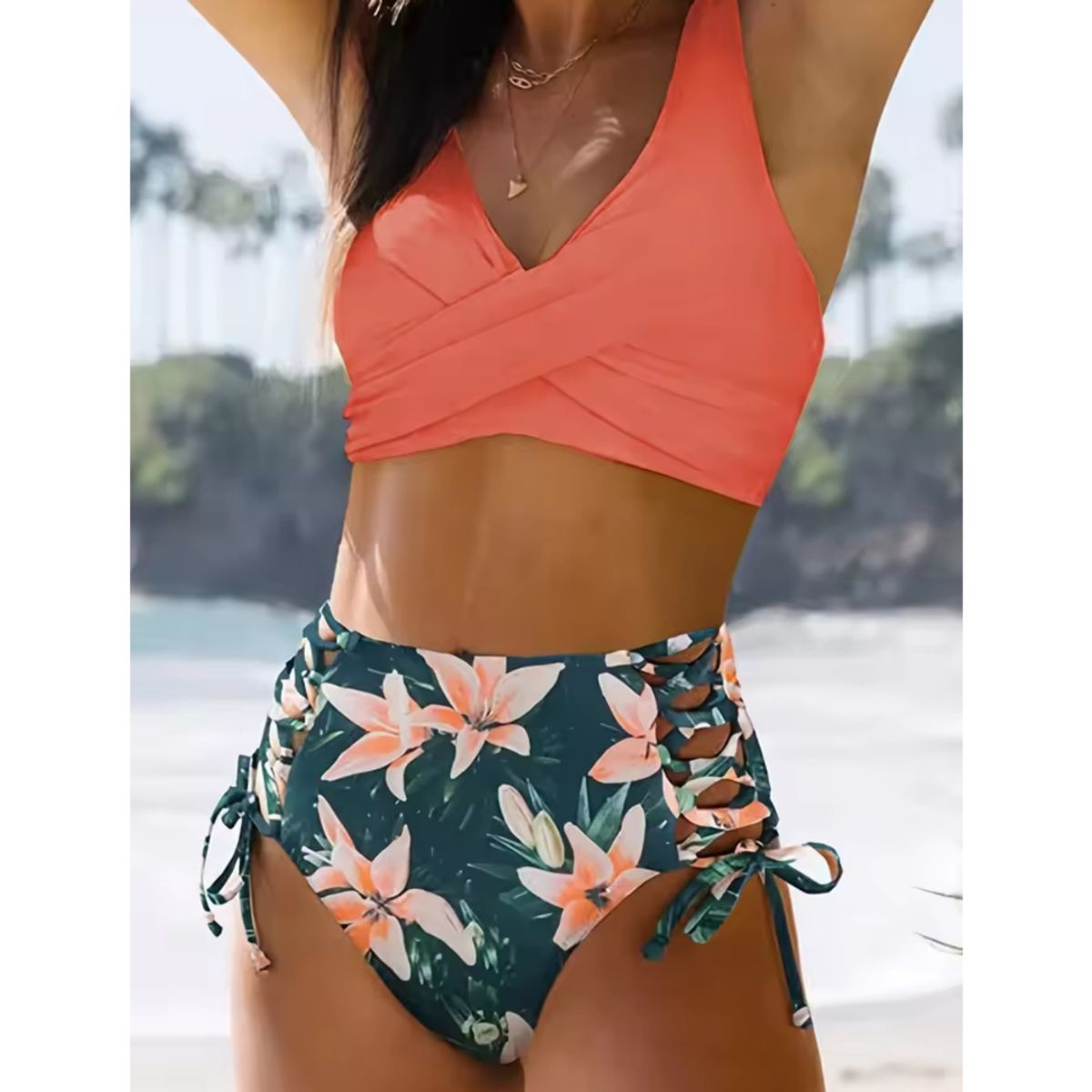 GENERICO - CONJUNTO BIKINI SEXY CON COPA Y FORRO