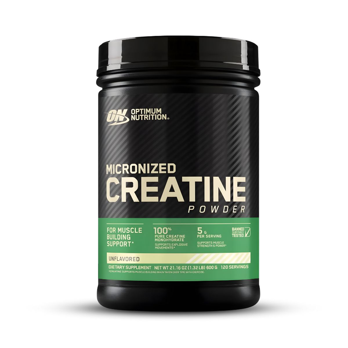 OPTIMUN NUTRITION - Creatina Optimum Nutrition 600 g - Creatina Monohidratada y micronizada + Scoop