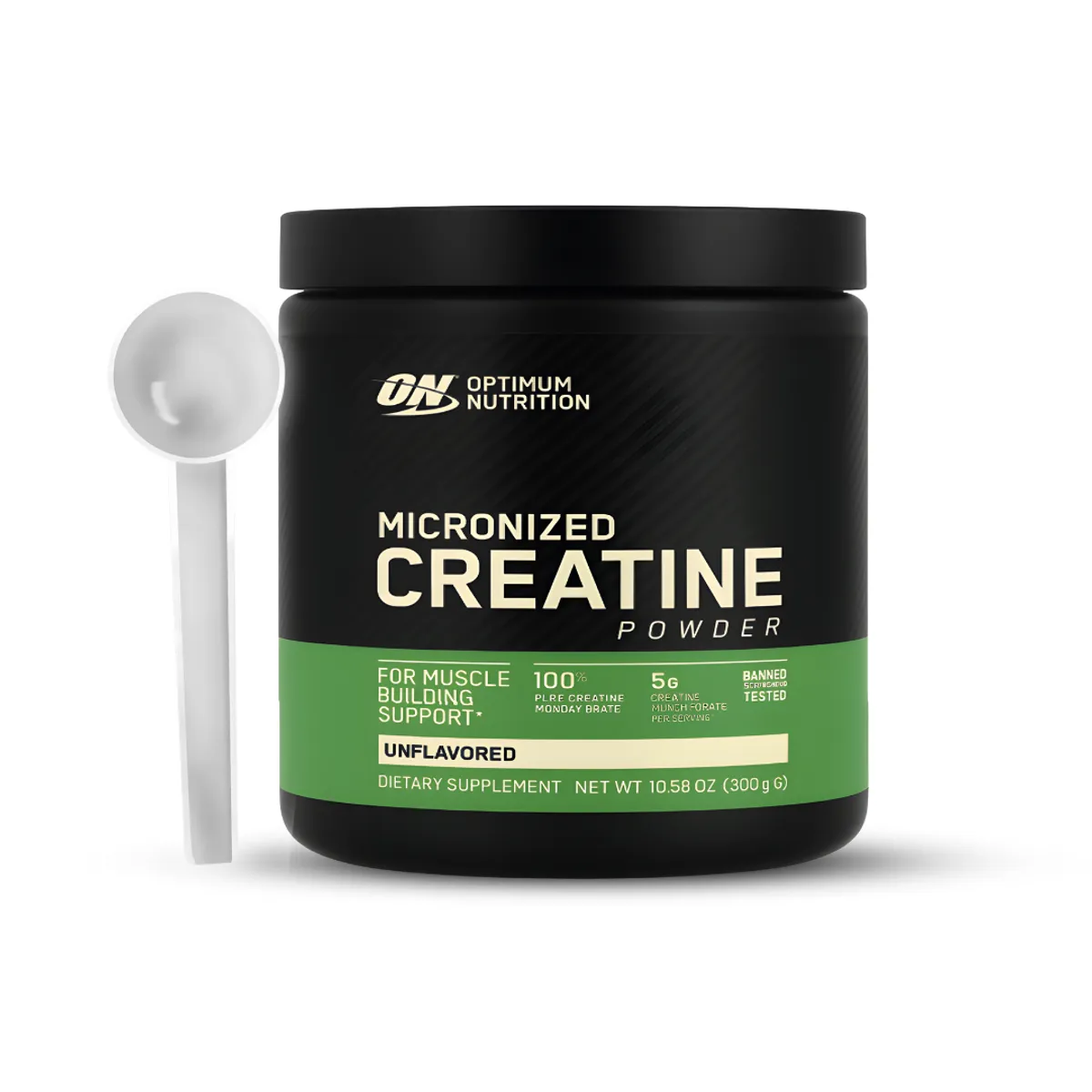 OPTIMUN NUTRITION - Creatina Optimum Nutrition 300 g - Creatina Monohidratada y micronizada + Scoop + Shaker