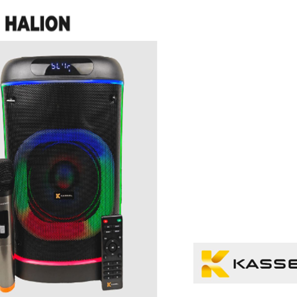 HALION - Parlante Portatil K816 USB TF Bluetooth TWS RADIO FM KASSEL