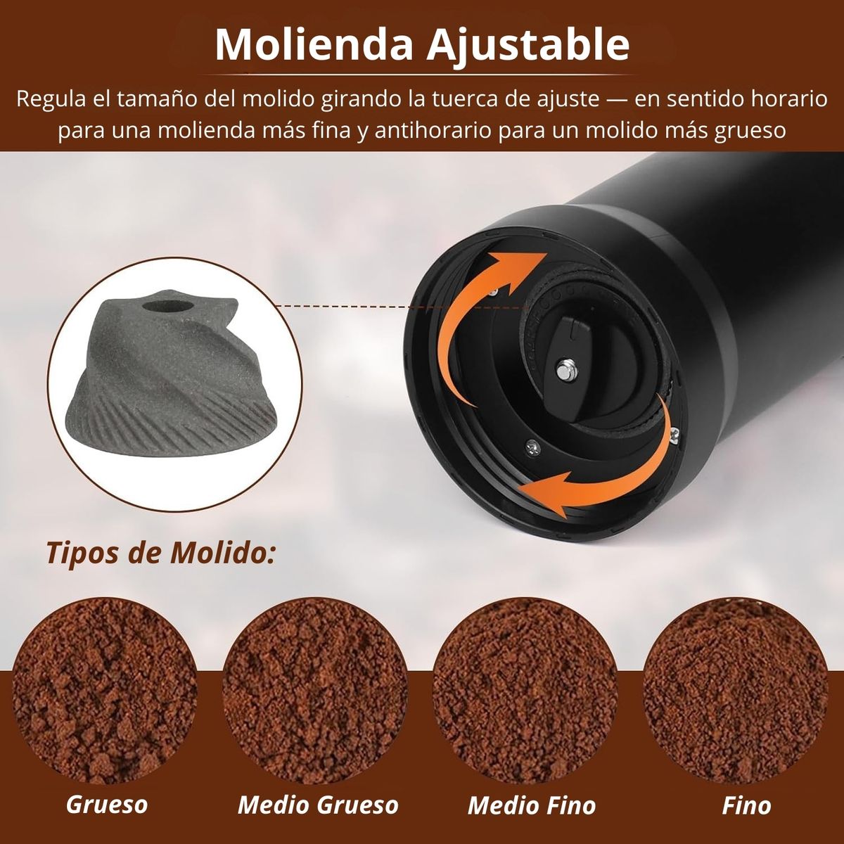 PENTHA - Molinillo Manual Para Café Granos y Especias