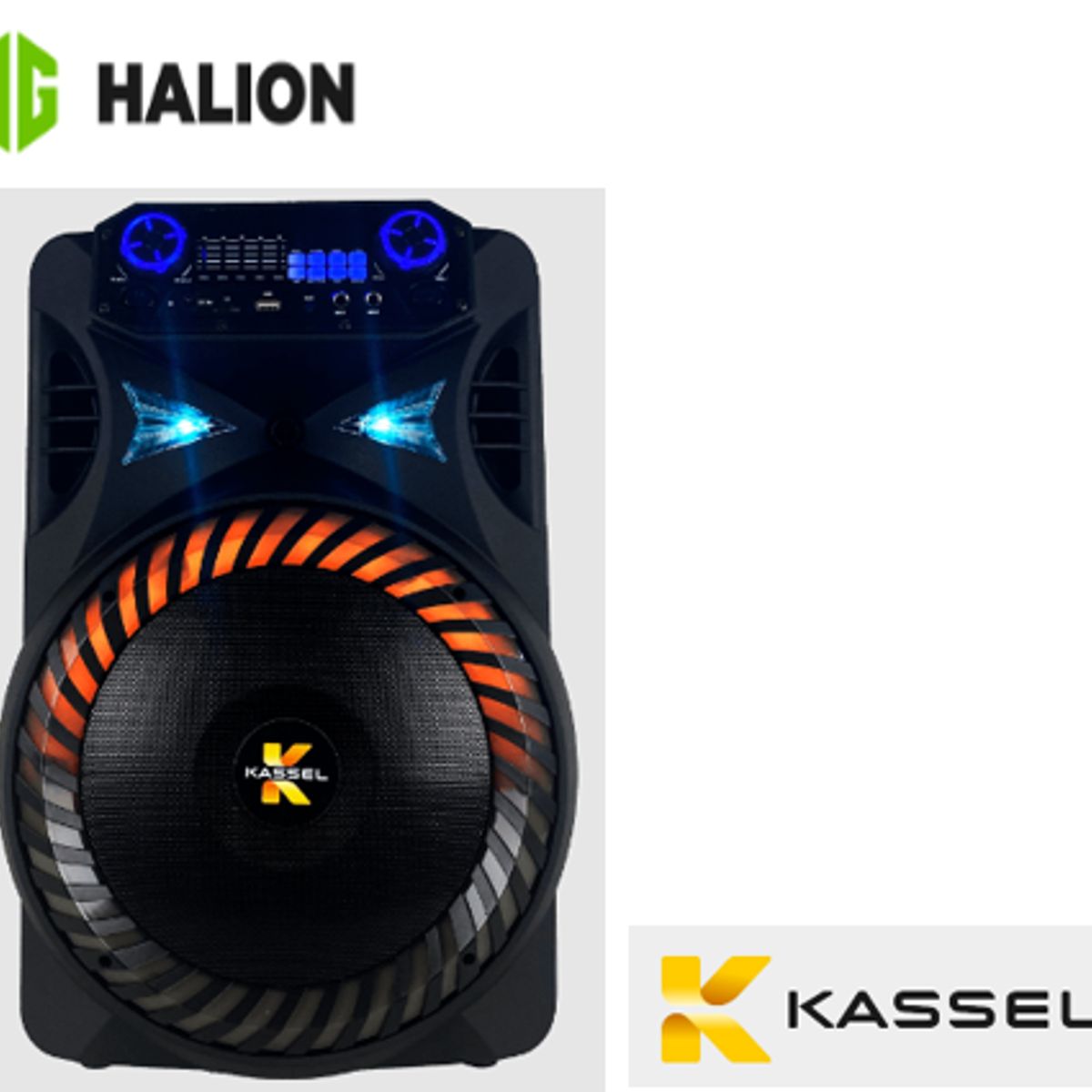HALION - Parlante Portatil  K1210 USB TF Bluetooth TWS RADIO FM KASSEL