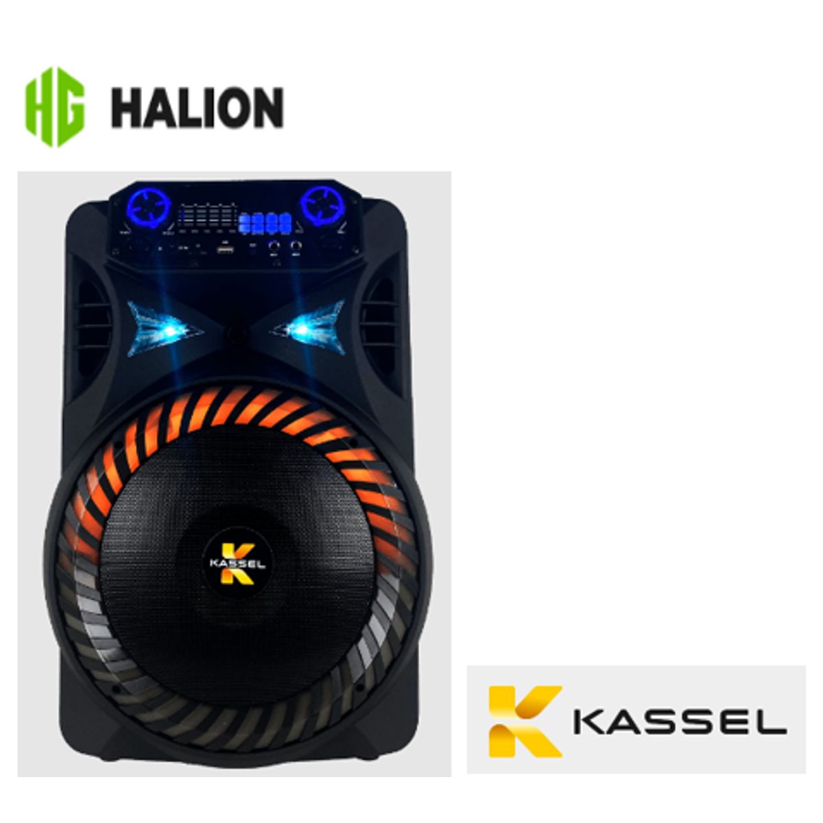 HALION - Parlante Portatil  K1210 USB TF Bluetooth TWS RADIO FM KASSEL