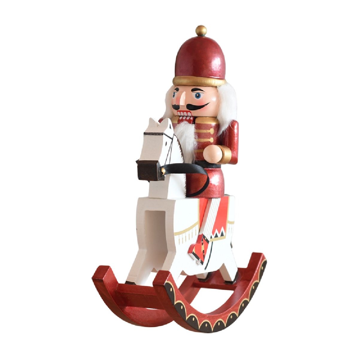 GENERICO - Cascanueces a Caballo 1402A 30cm De Alto Rojo