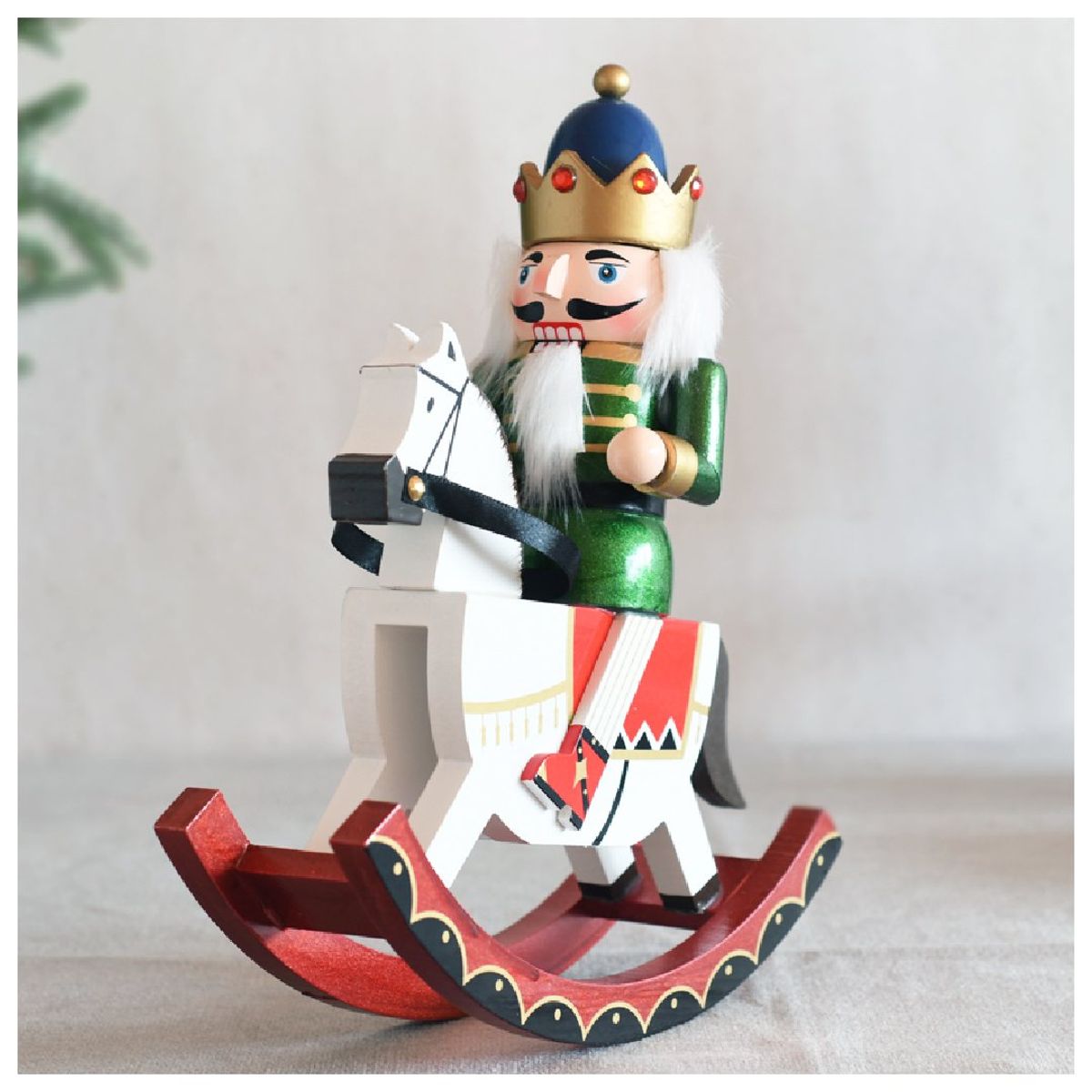 GENERICO - Cascanueces a Caballo 1402A 30cm De Alto Verde