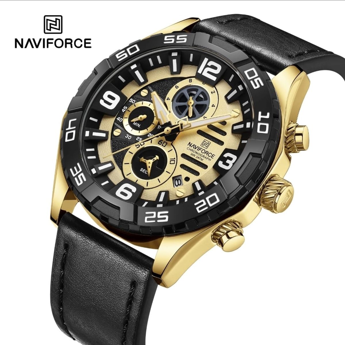 NAVIFORCE - Reloj Naviforce NF8043 Analogo Correa Cuero para Caballero